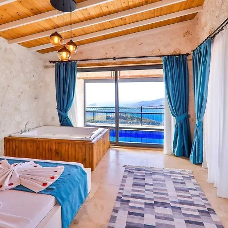 1 Bedroom Seaview With Private Indoor - Outdoor Pool Hot Tub * Kalkan