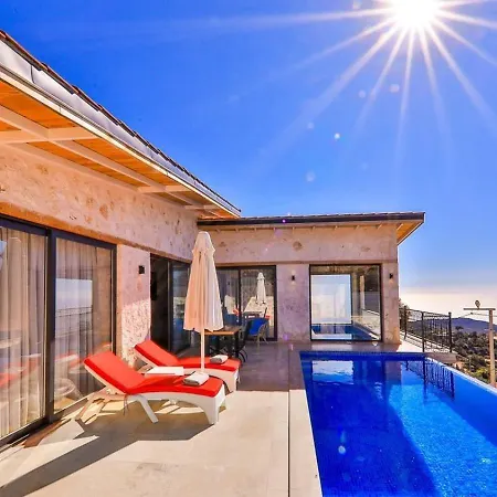 1 Bedroom Seaview With Private Indoor - Outdoor Pool Hot Tub Kalkan